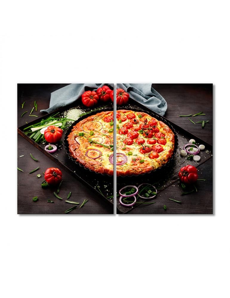 Картина модульная Пицца пирог 2 модуля 70x105 см