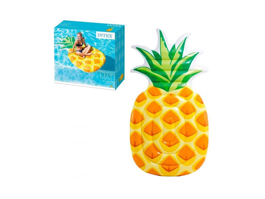 Надувной матрас Inteх 58761 Ананас двухместный 216х124 см (15360132)