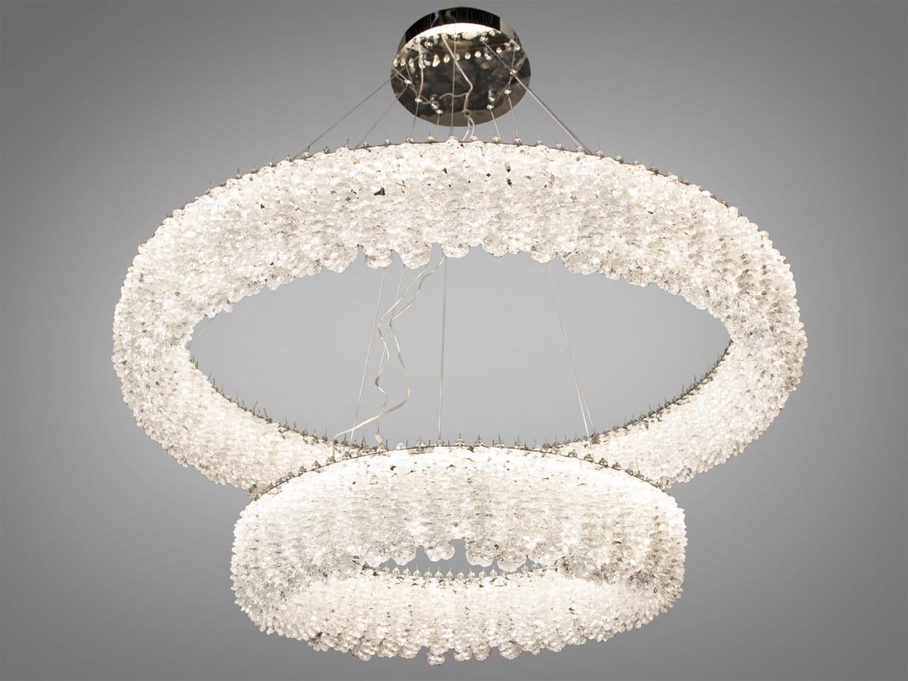 Люстра подвесная для гостиной 505-800+500CH LED с кристаллами 80 Вт Хром (2817447041) Люстра подвесная для гостиной 505-800+500CH LED с кристаллами 80 Вт Хром (2817447041)