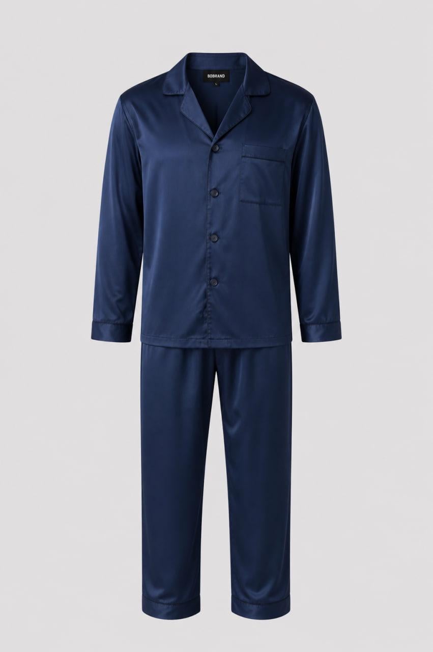Піжама чоловіча шовкова BO.Brand 2XL Синій (29610)