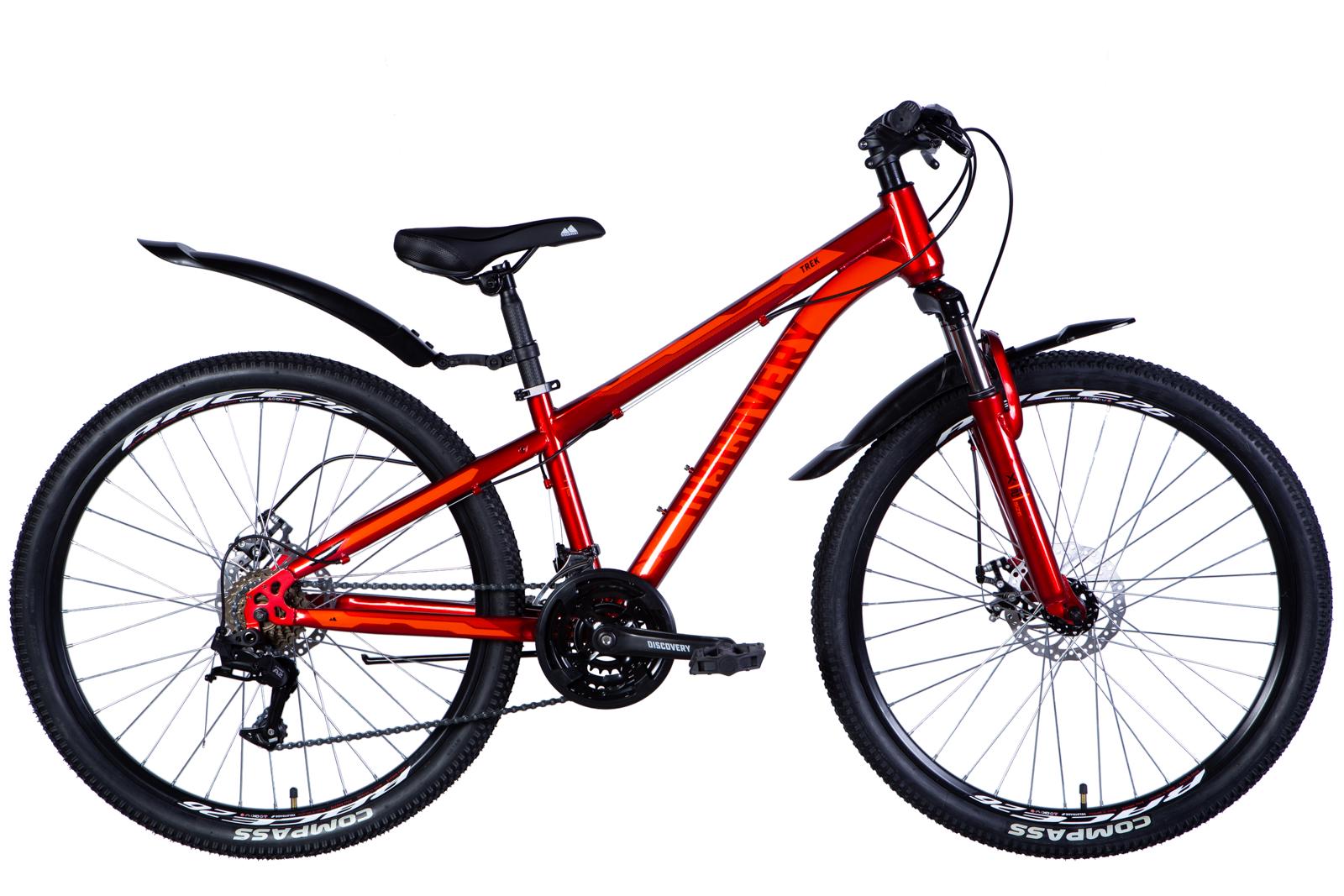 Велосипед Discovery TREK AM DD з крилом Pl 2024 сталь 26" 18" Червоний