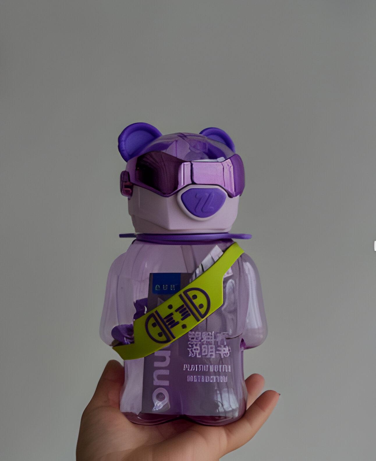 Детская бутылка "Мишка в очках" на 700 мл Фиолетовый (MRA-25-65) - фото 3 Детская бутылка "Мишка в очках" на 700 мл Фиолетовый (MRA-25-65) - фото 3