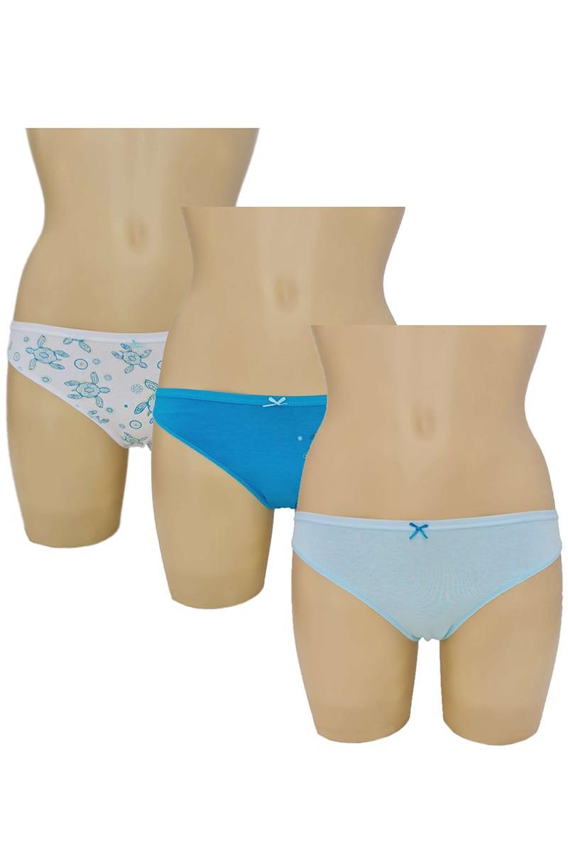 Трусики слип Lama р. 2/S 3 шт. Бело-синий (74561)