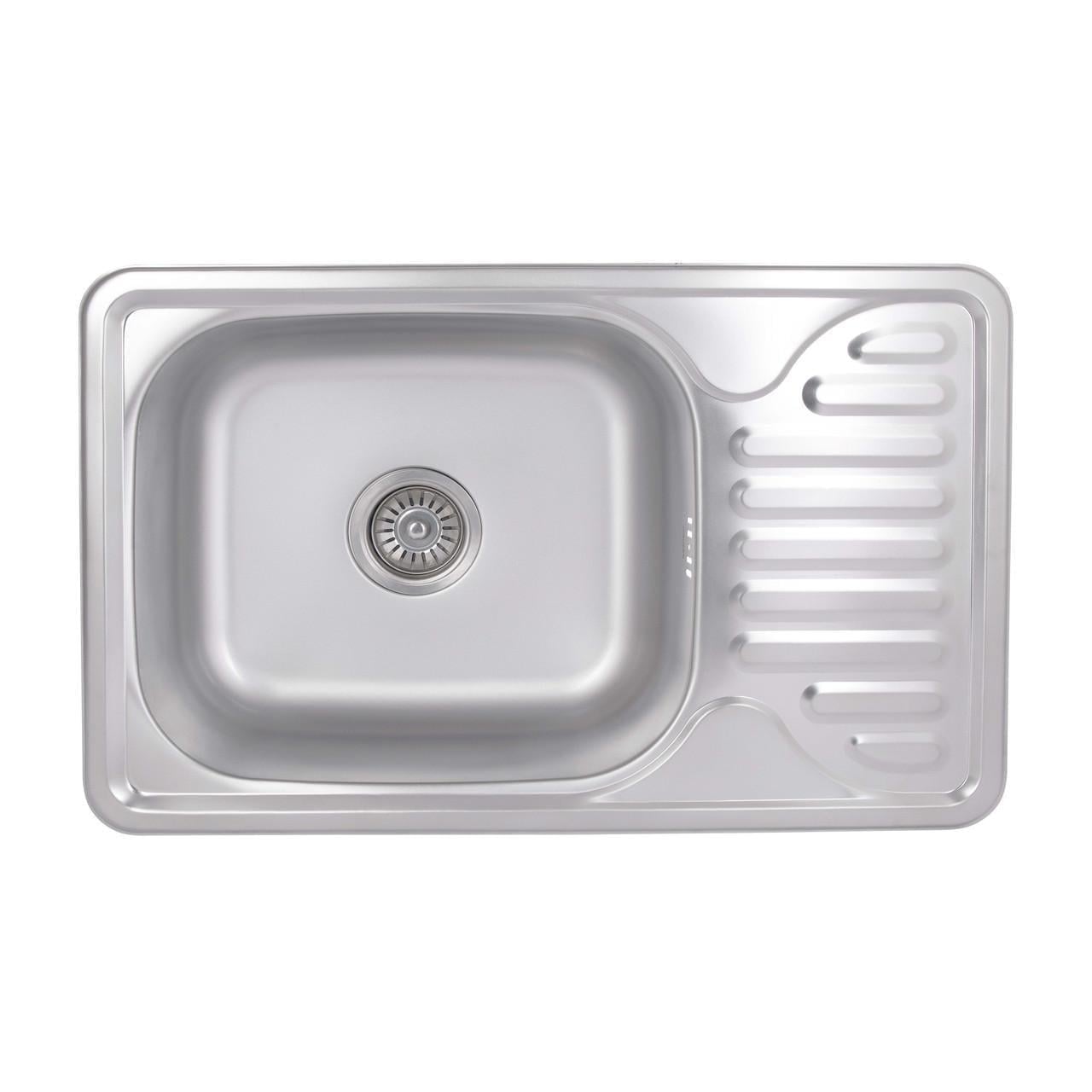 Кухонна мийка Brinex 6642 0,8 мм Satin (BRIN6642SAT08)