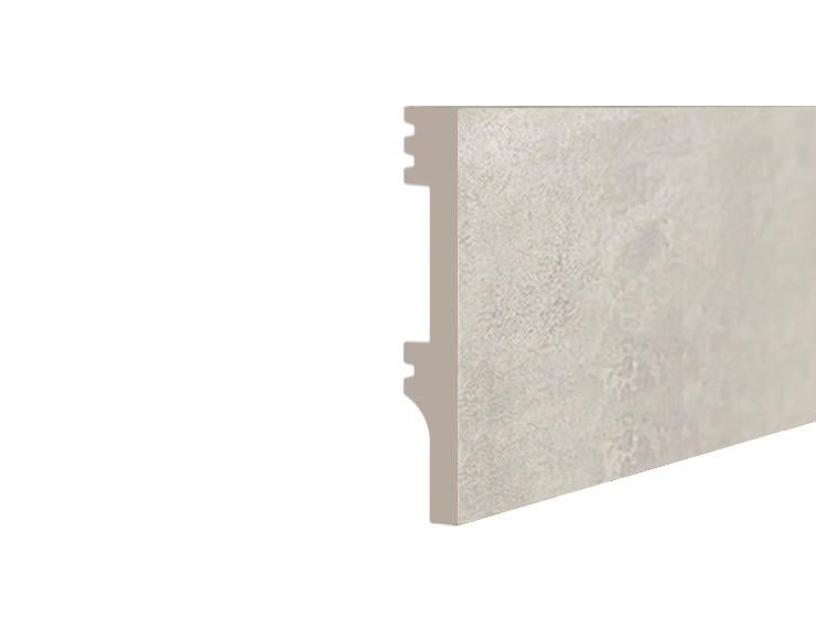 Плинтус дюрополимерный 10х80 мм Светлый бетон (8010Р-20175) Плинтус дюрополимерный 10х80 мм Светлый бетон (8010Р-20175)