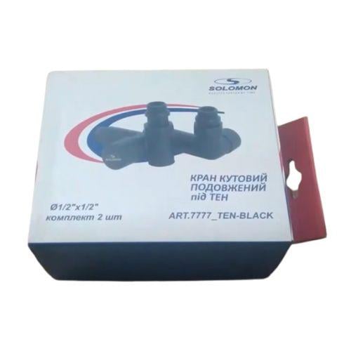 Набір кутових кранів Solomon TEN 7777 1/2" з американкою Black - фото 8 Набір кутових кранів Solomon TEN 7777 1/2" з американкою Black - фото 8