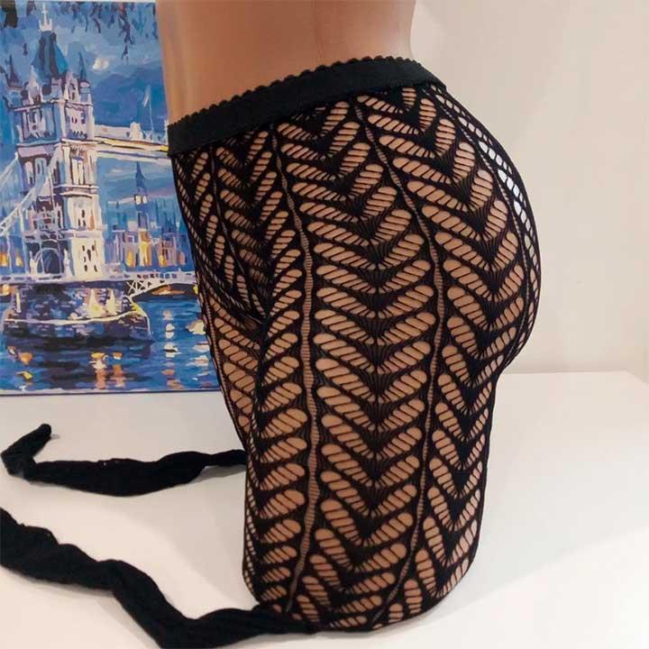 Колготки з ялинковим візерунком One size Чорний (K000678) - фото 2 Колготки з ялинковим візерунком One size Чорний (K000678) - фото 2