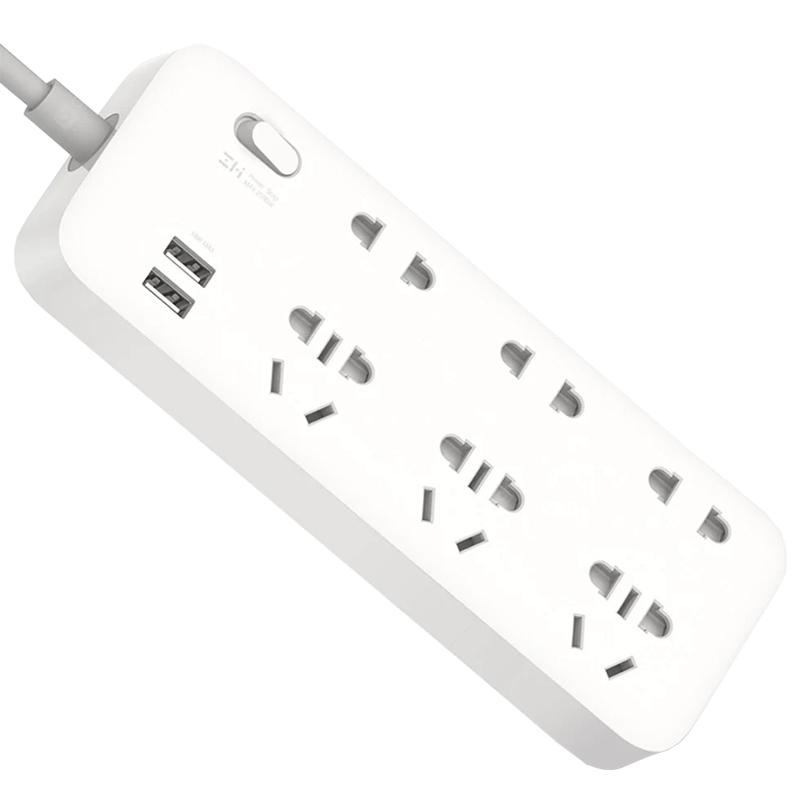 Подовжувач ZMI CX05 6 розеток 2 USB-port (43594)