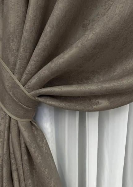 Штори на люверсах Sultan XO жакард 1,5х2,5 м 2 шт. Какао (1486ш 37-0251) - фото 4 Штори на люверсах Sultan XO жакард 1,5х2,5 м 2 шт. Какао (1486ш 37-0251) - фото 4