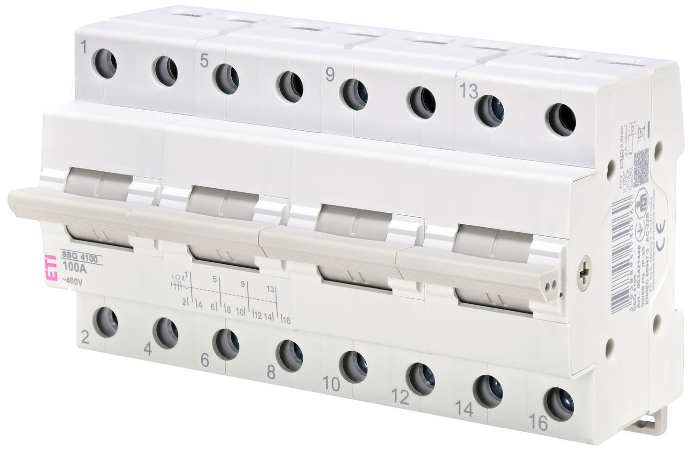 Переключатель нагрузки ETI SSQ 4100 "1-0-2" 4p 100A (2421448)