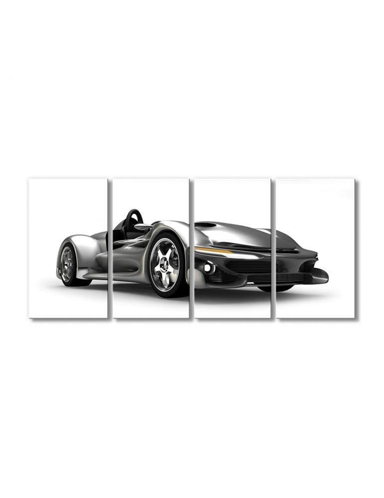 Картина модульная Спортивный кабриолет 4 модуля 70x105 см
