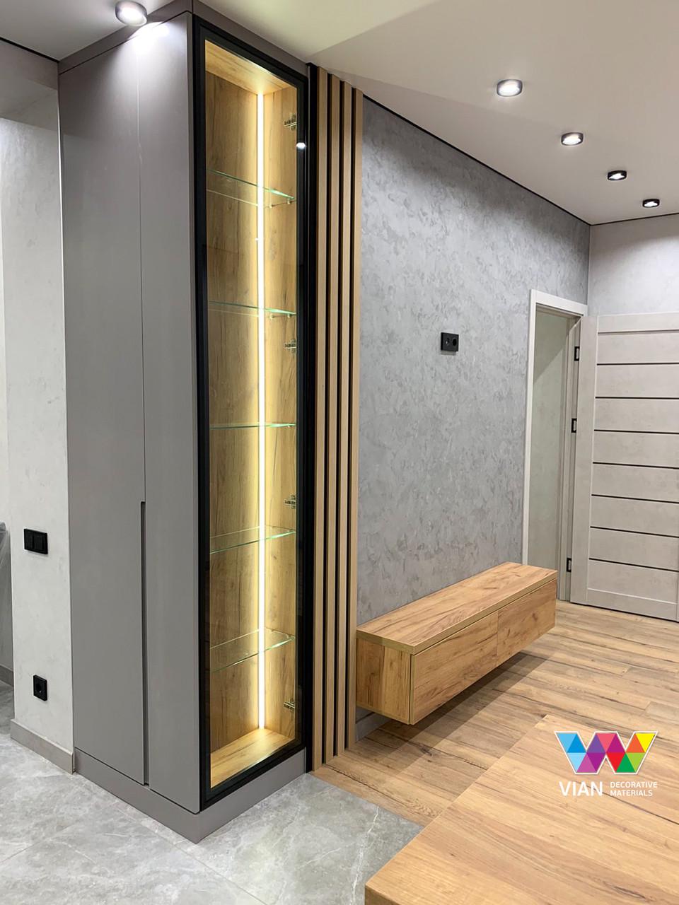 Декоративная фактурная штукатурка с перламутром Vian Велюр матовый 1 кг - фото 5