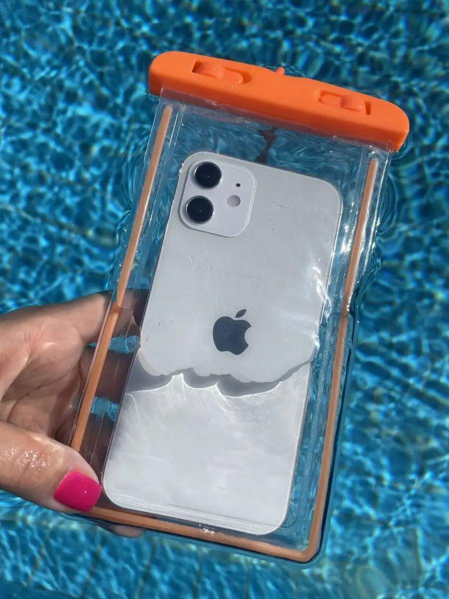 Чохол водонепроникний для телефону та документів Phone Holder for Water Parks Swim L помаранчевий ART-0446-2 - фото 6