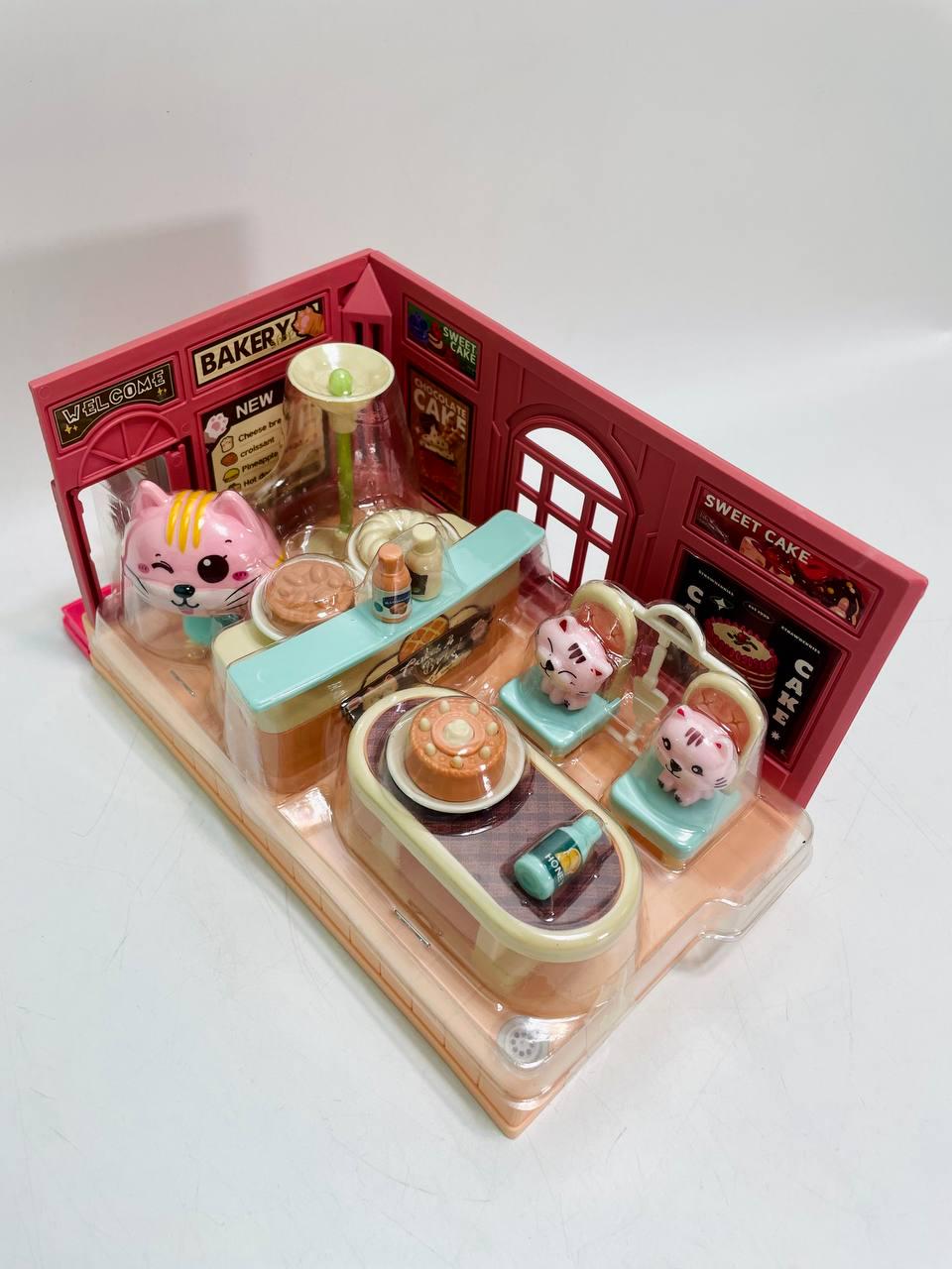 Набор мебели Кафе подсветка мелодии фигурки животных и муляжи мебели пищевых продуктов посуды (HY 109 A1) - фото 4