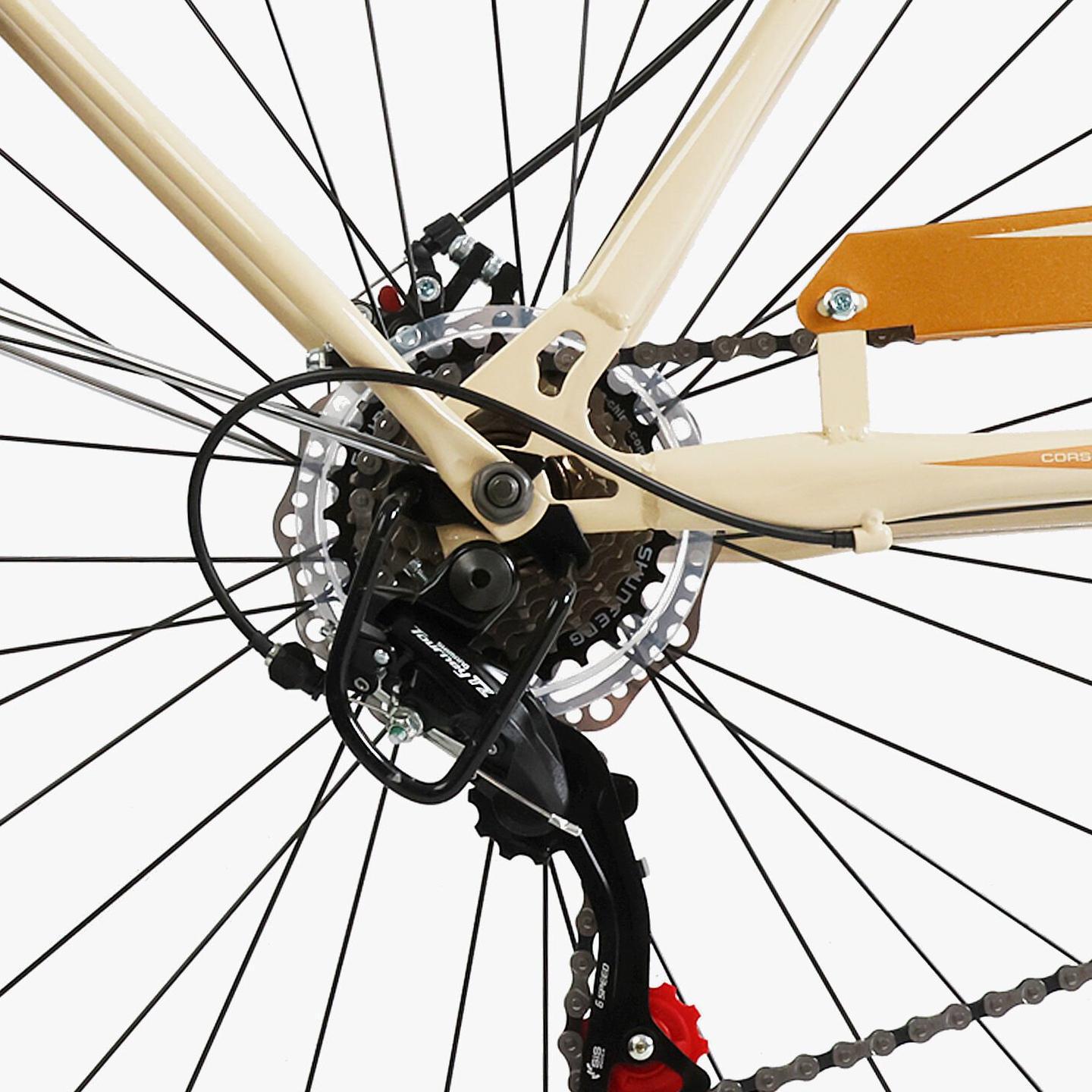 Велосипед городской Corso Liberty с корзиной и багажником рама 20"/28" Бежевый - фото 8 Велосипед городской Corso Liberty с корзиной и багажником рама 20"/28" Бежевый - фото 8