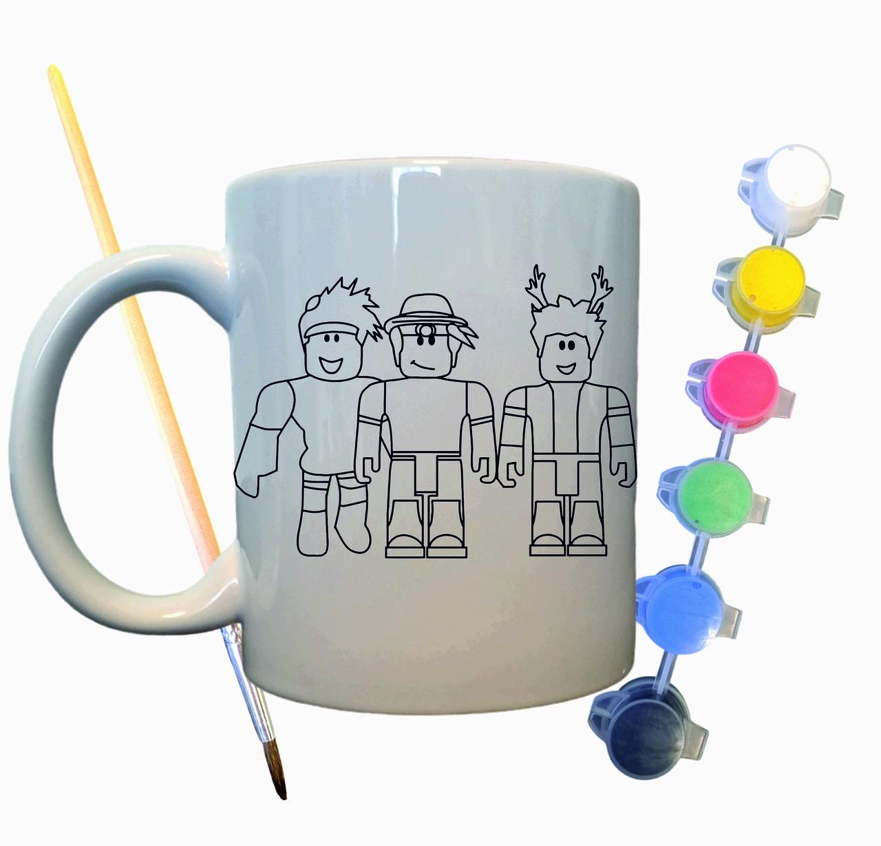 Набор для творчества кружка раскраска Компьютерная игра 330 мл Белый (КР0037)