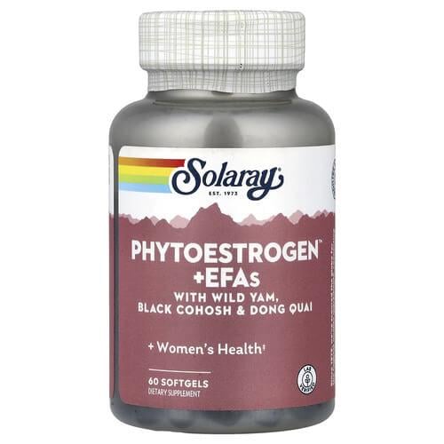 Поддержка при менопаузе Solaray Phytoestrogen + EFAs 60 Softgels (SOR-37592)