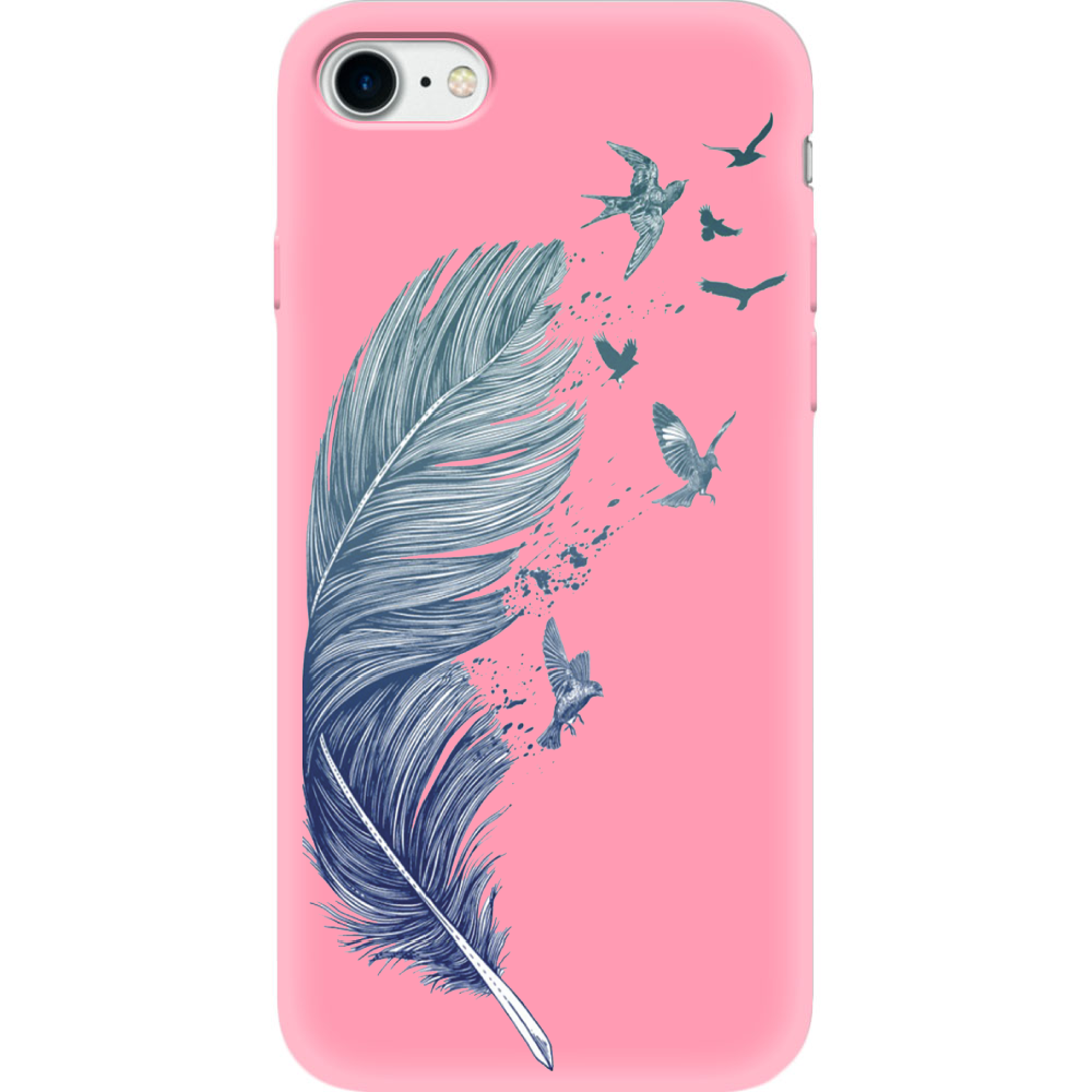 Чехол BoxFace Apple iPhone 7/8 SE  2020 Feather Розовый силикон (26205-cc38-35446)