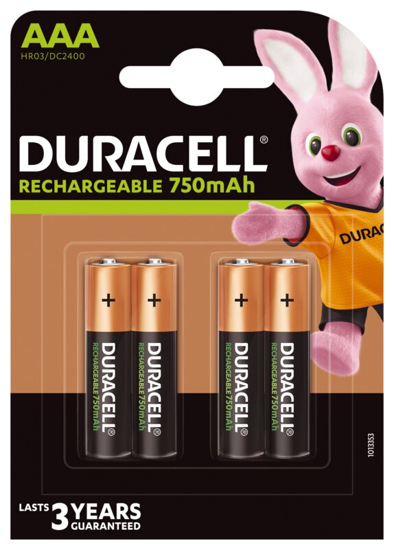 Акумулятор Duracell Recharge DC2400 AAA/HR03 750 mAh Ni-MH 4 шт. (25993732)