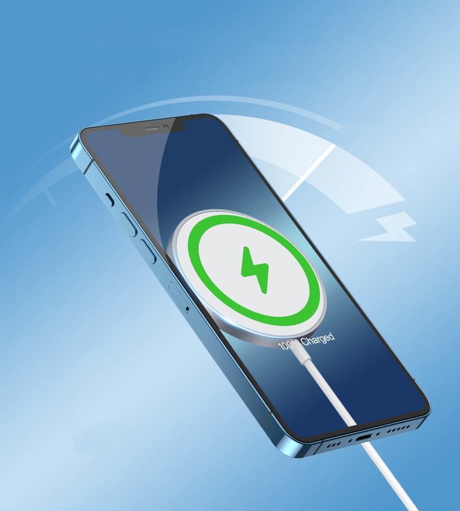 Зарядний пристрій бездротовий Choetech MagSafe Qi магнітний з алюмінієвою підставкою 15 Вт (H047) - фото 5 Зарядний пристрій бездротовий Choetech MagSafe Qi магнітний з алюмінієвою підставкою 15 Вт (H047) - фото 5