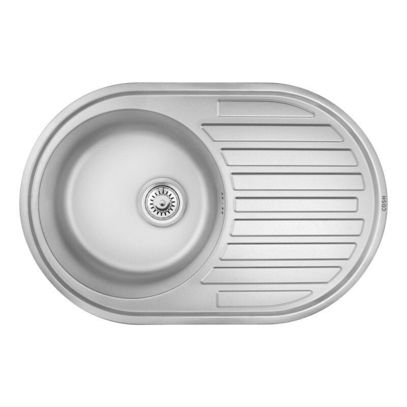 Мийка для кухні Cosh COSH7108S08 із сифоном 770x500 мм матова 0,8 мм (61994) Мийка для кухні Cosh COSH7108S08 із сифоном 770x500 мм матова 0,8 мм (61994)