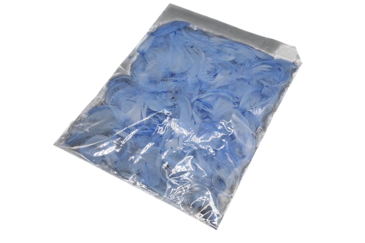 Пір'я декоративне натуральне 10 грам Блакитний (KR-047-7)