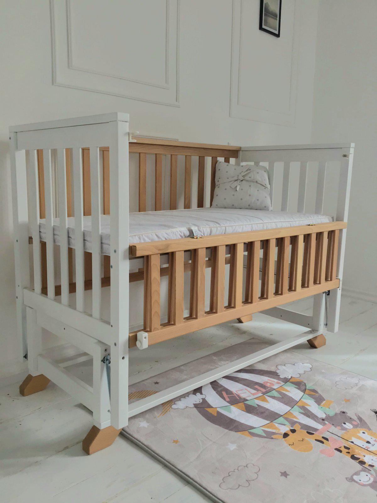 Детская кроватка Goydalka Alex откидная/подвижная боковина Белый