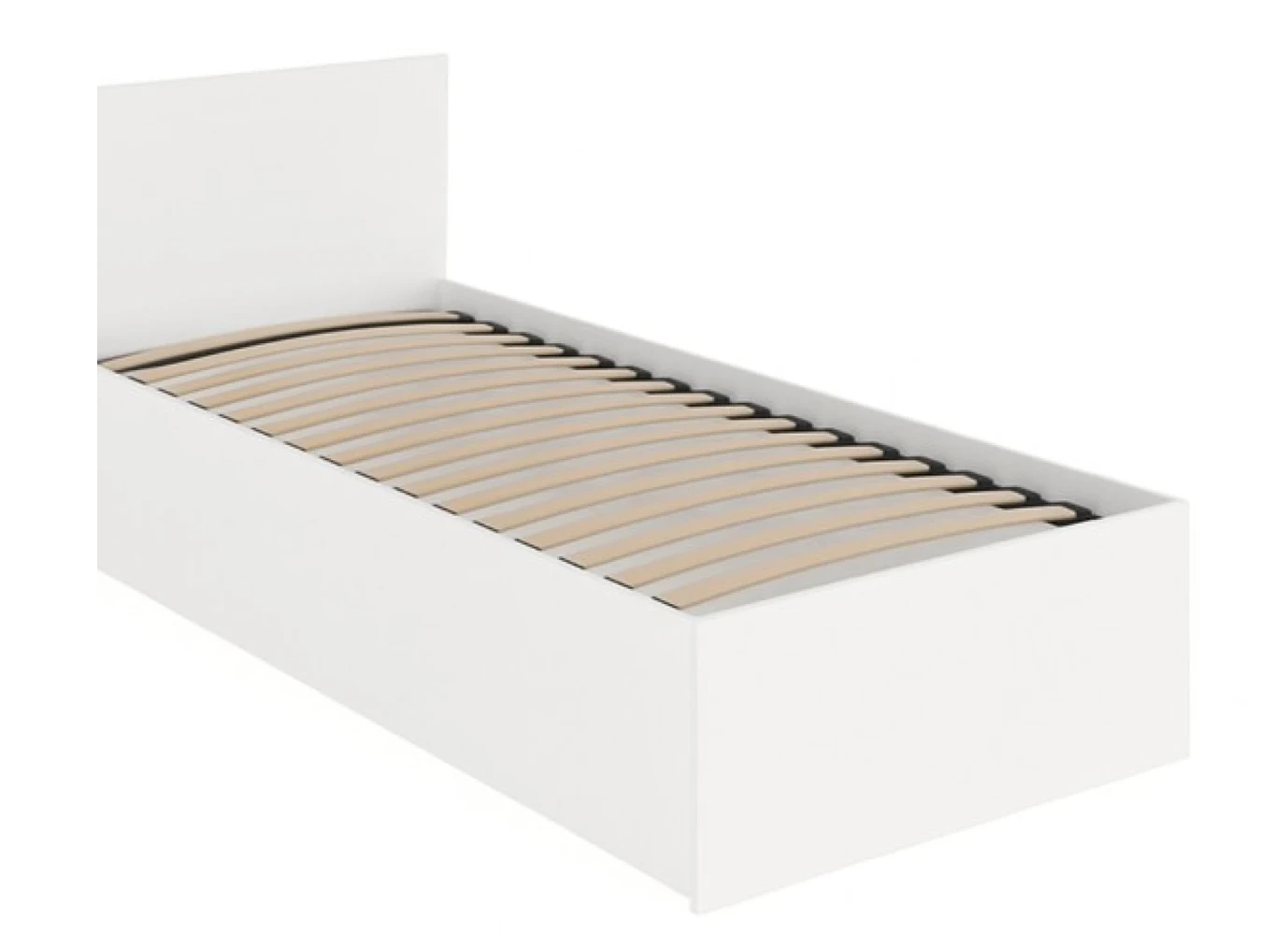 Ліжко односпальне Мебель-Сервіс Bruklin з ламелями 90х200 см Білий (28553746)
