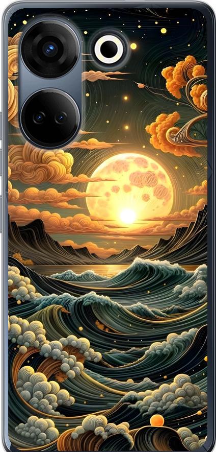 Чехол на Tecno Camon 20 Pro Арт волны (6332u-3100-42517)