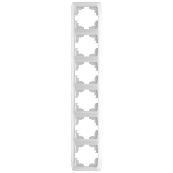 Рамка на 6 мест вертикальная VIKO Carmen Белый (90571006)