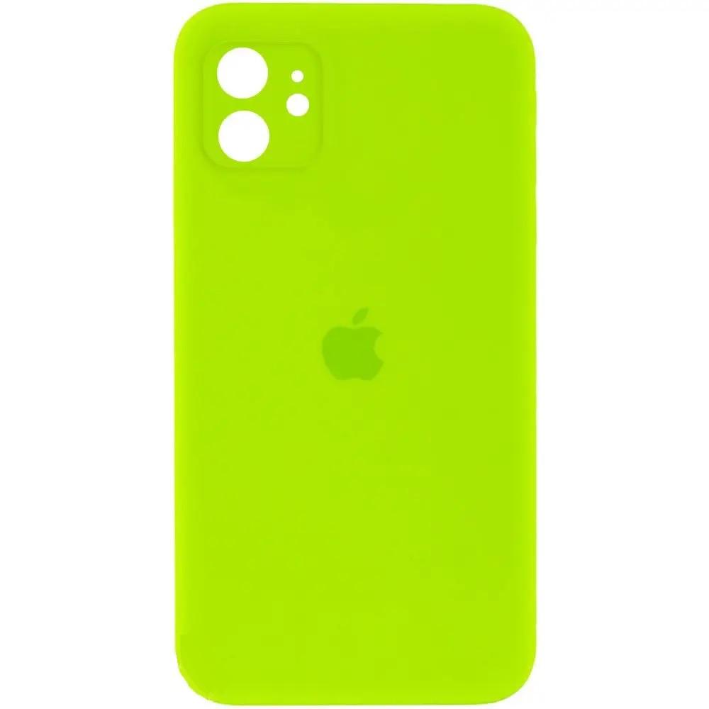 Силіконовий Чохол Накладка з Квадратними Бортиками Silicone Case для iPhone 11 Light Greeen