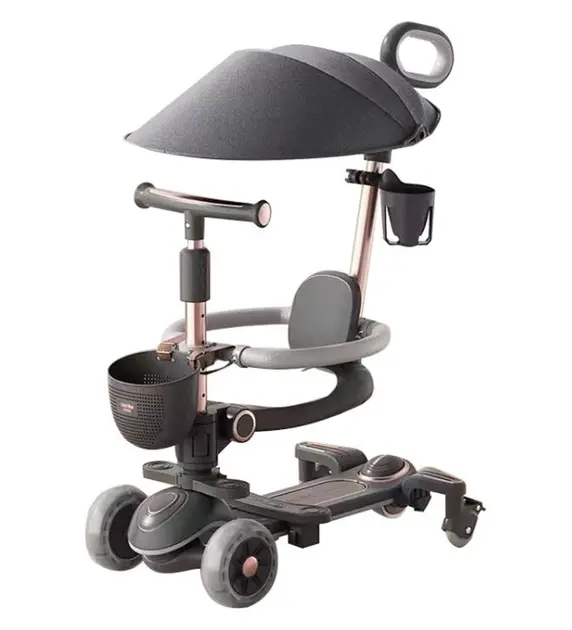 Самокат-трансформер детский многофункциональный 5в1 с защитным бортиком