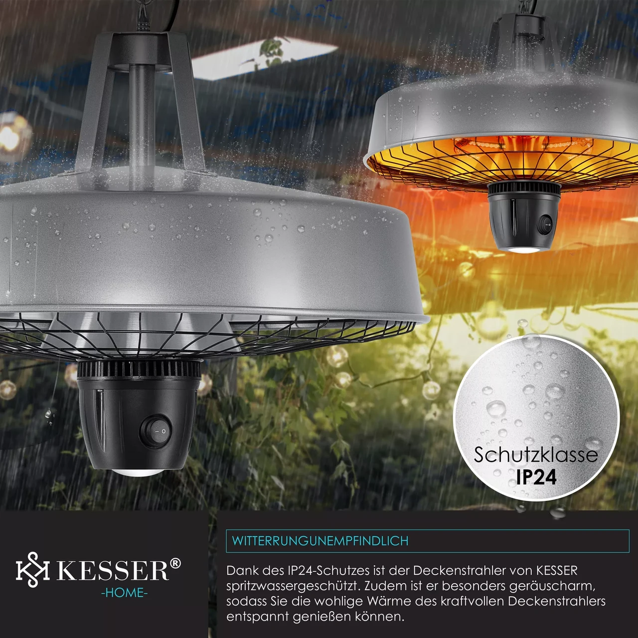 Инфракрасный обогреватель потолочный KESSER 2500 Вт 230В - фото 4