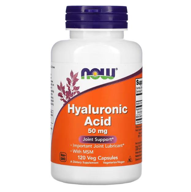 Комплекс для суглобів NOW Foods Hyaluronic Acid with MSM 120 Veg Caps