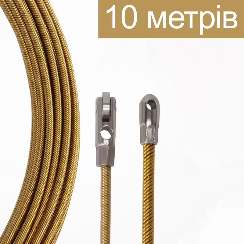 Протяжка спиральная металлическая Tactix d 4 мм х 10 м для кабеля (MET.WIRE4-10) - фото 2 Протяжка спиральная металлическая Tactix d 4 мм х 10 м для кабеля (MET.WIRE4-10) - фото 2