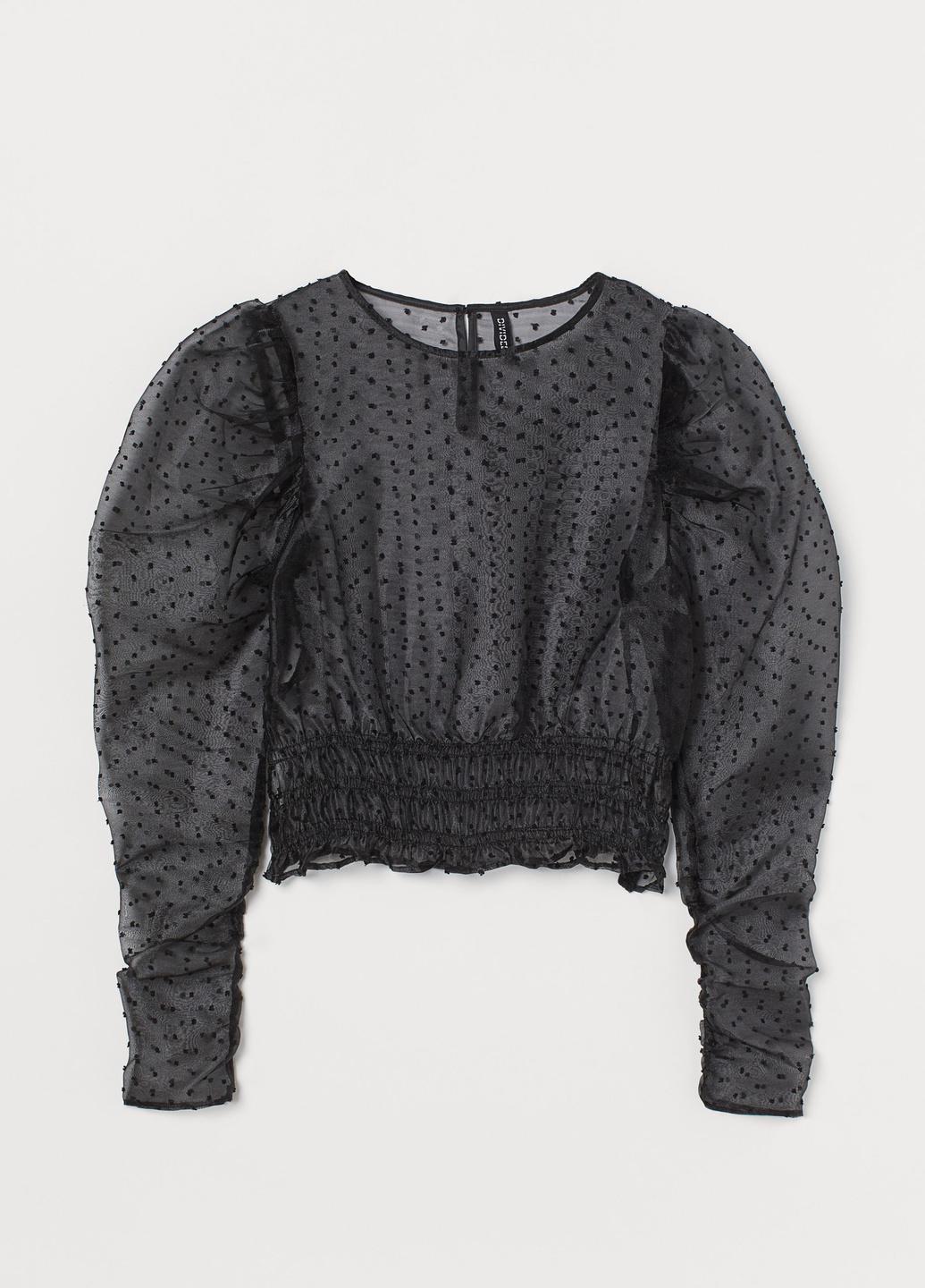 Блузка H&M 38 Чорний (2000001101254)