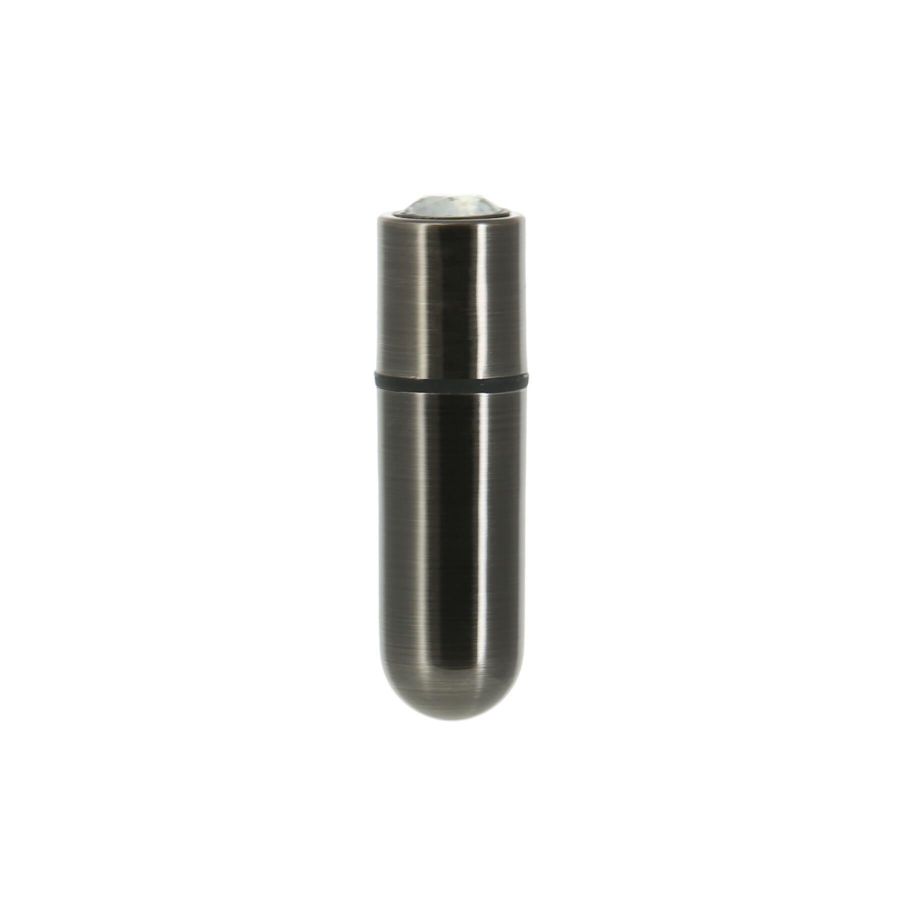Виброшар PowerBullet First-Class Bullet 2,5" с Key Chain Pouch Gun Metal/9 режимов вибрации (SO6846)