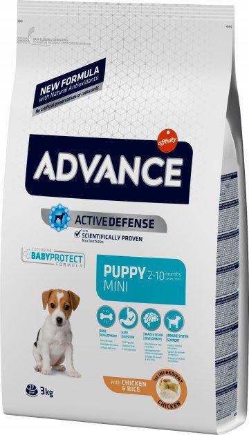 Корм сухой для щенков Advance Dog mini Puppy Chicken & Rice 3 кг (501319)