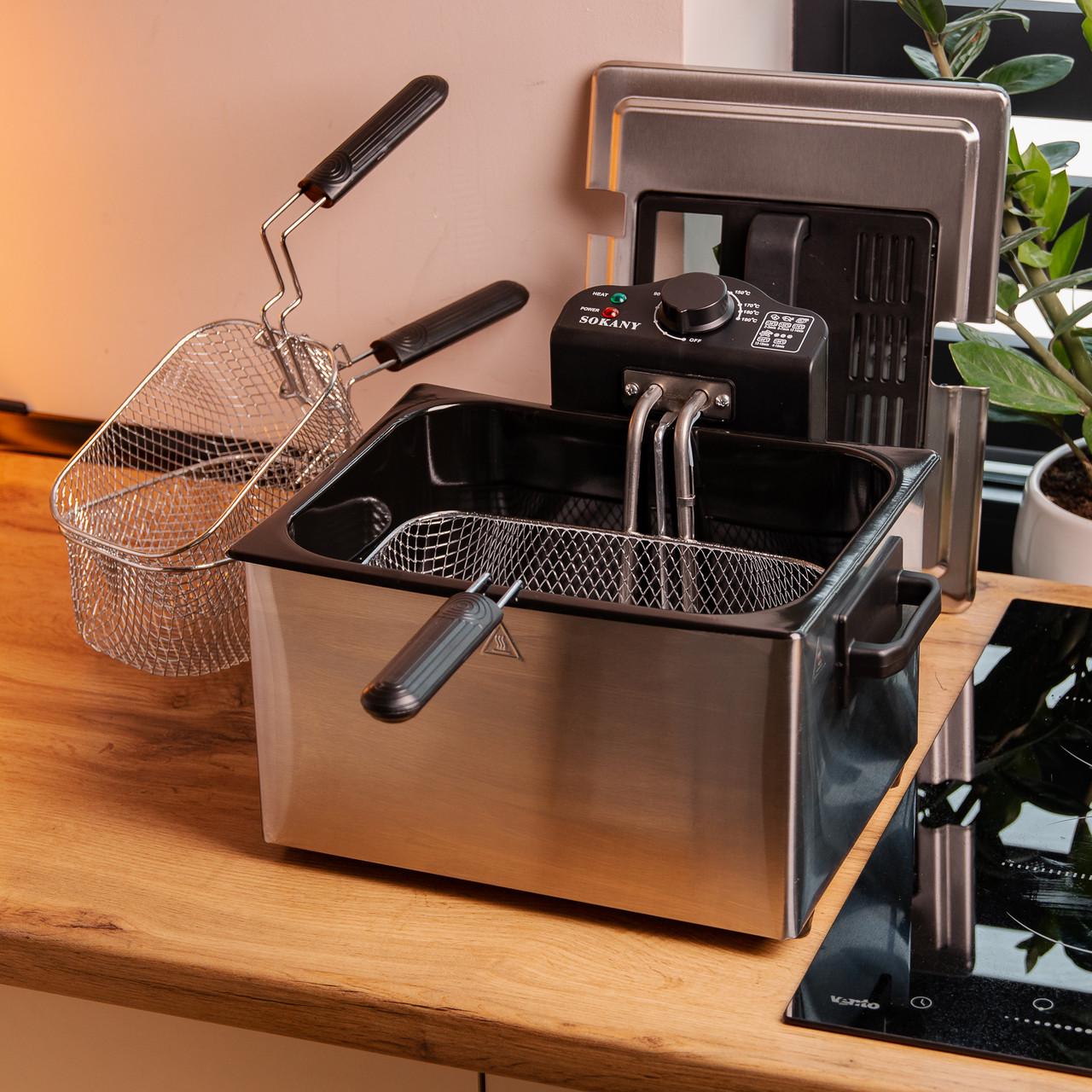 Фритюрница Sokany WJ801 электрическая на 5 л (7252) - фото 6 Фритюрница Sokany WJ801 электрическая на 5 л (7252) - фото 6