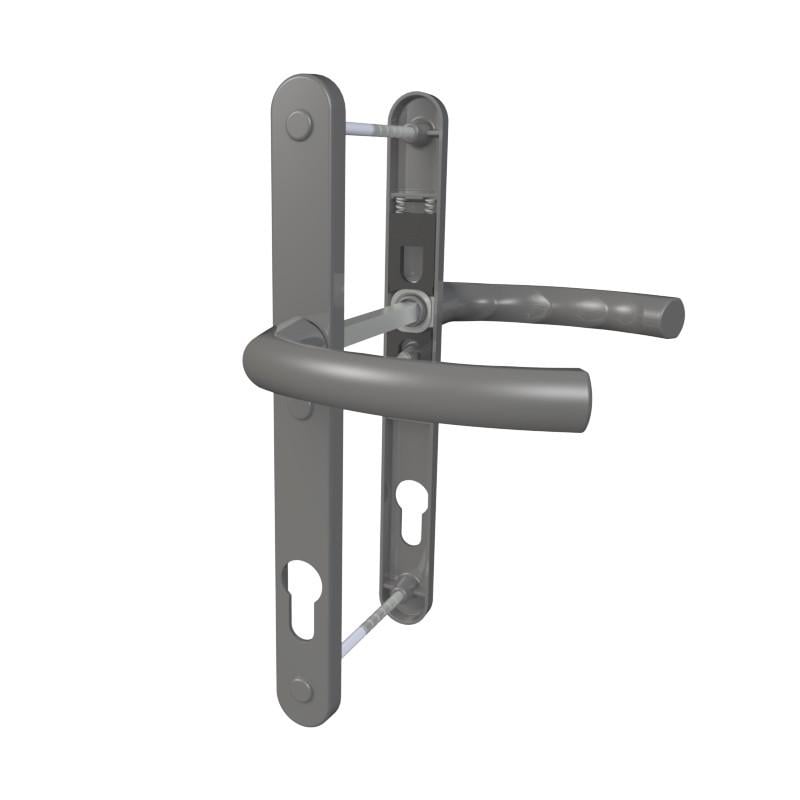 Гарнитур нажимной ASTEX Antey DHS 92/26/216 мм с фиксирующей пружиной Графит (DHS 92/26/16 RAL7024)