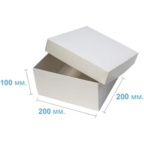 Коробка 200х200х100 мм подарункова Білий (503) - фото 2