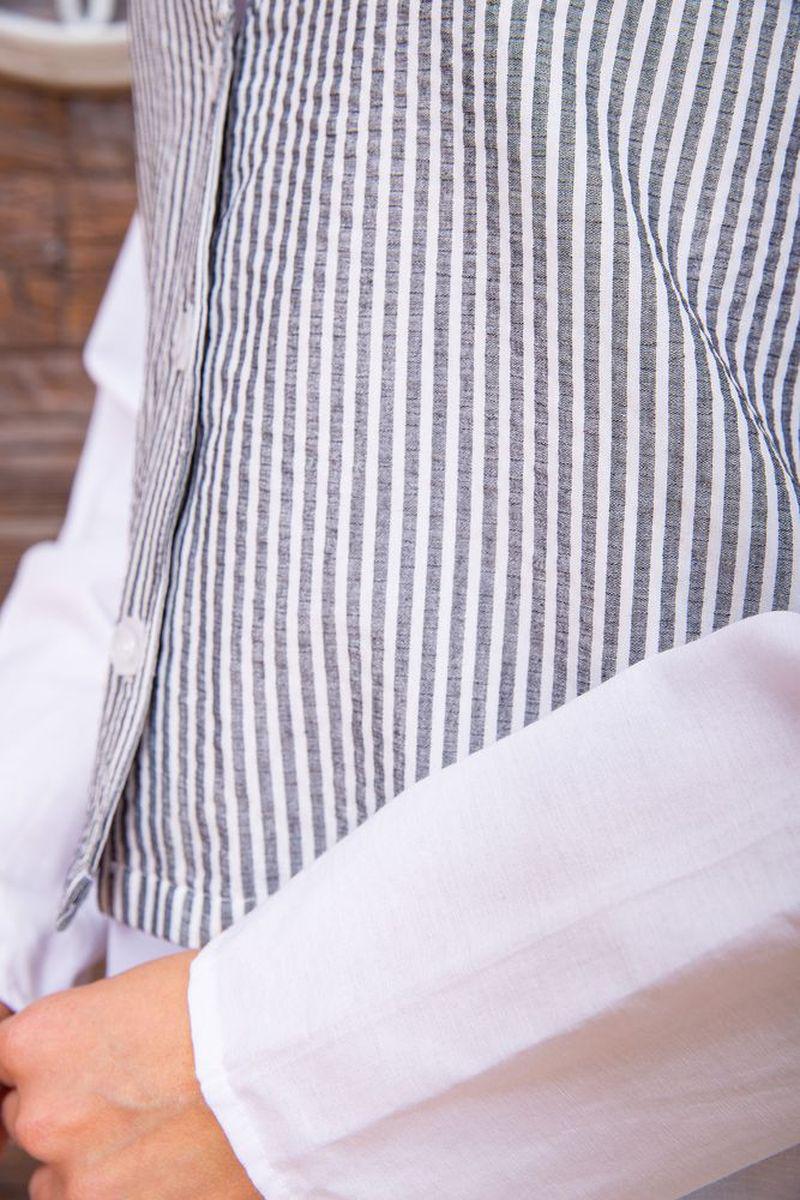 Рубашка женская Ager 119R320-1 XXL Белый/Серый - фото 5