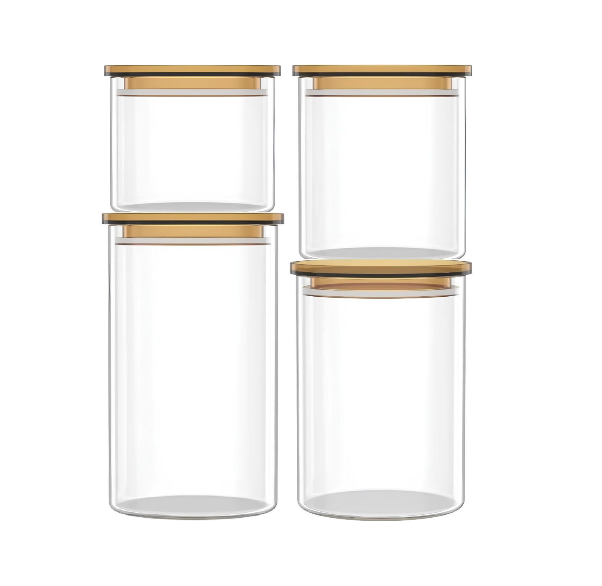 Набор стеклянных банок для хранения Ardesto Fresh SFM 500/700/900/1100 мл 4 шт.