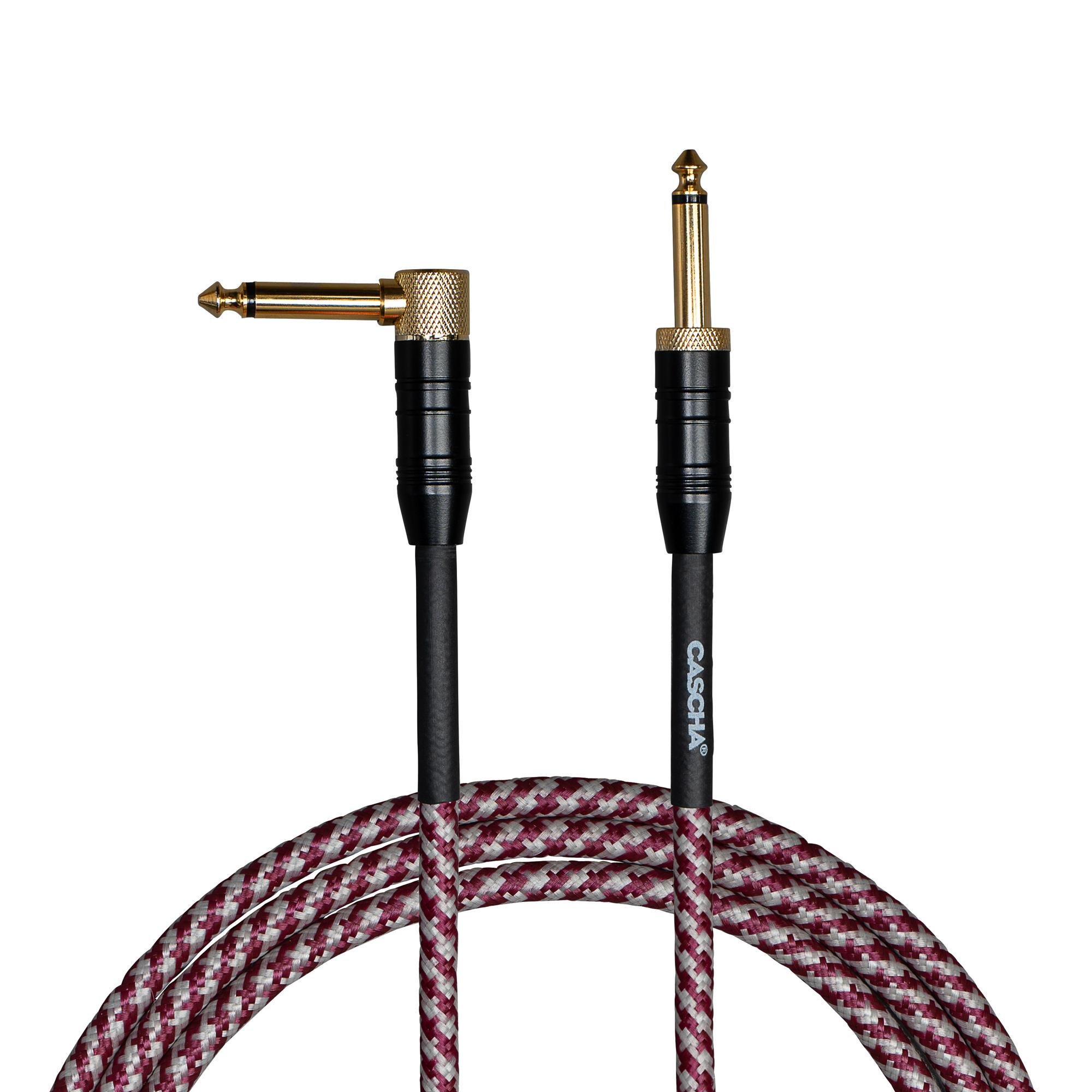 Кабель инструментальный Cascha CCP-G2ARD3 Professional Line Guitar Cable Tweed 3 м Red (67321)