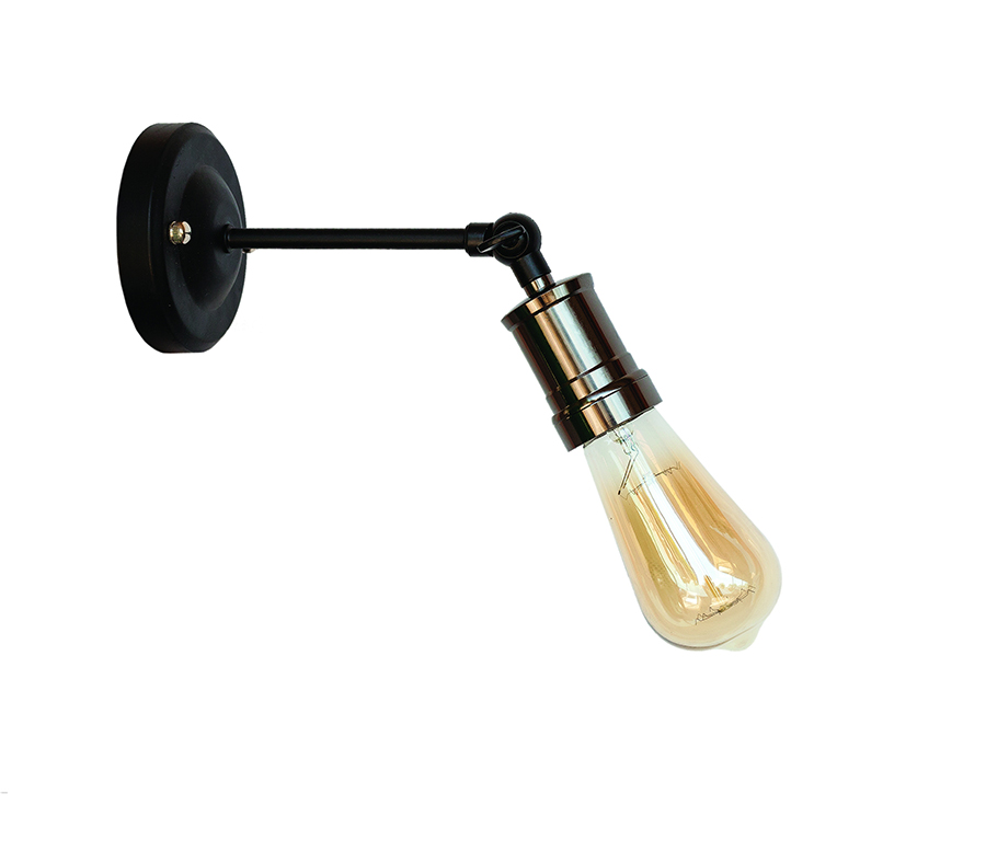 Бра Levistella Lofty удлиненное с патроном AMP20 Черный хром (1963530303)