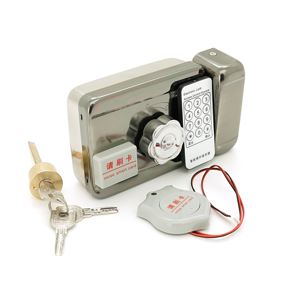 Замок YOSO Y-48 з контролером електромеханічний ригельний ІЧ-пульт зчитувач ЕМ (16109)