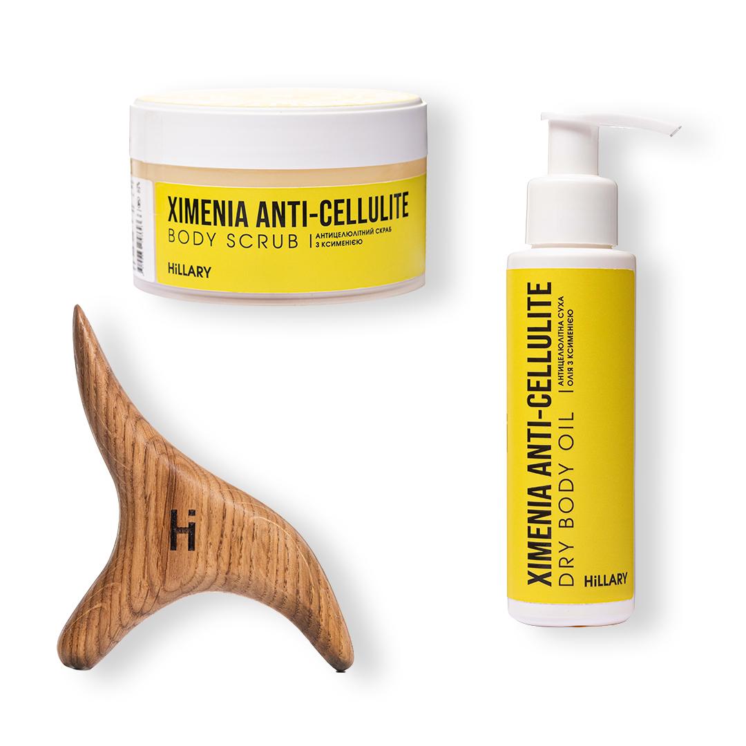 Набор для массажа Hillary Химения гуаша с массажёром птичка и антицеллюлитным комплексом (K-11-383)