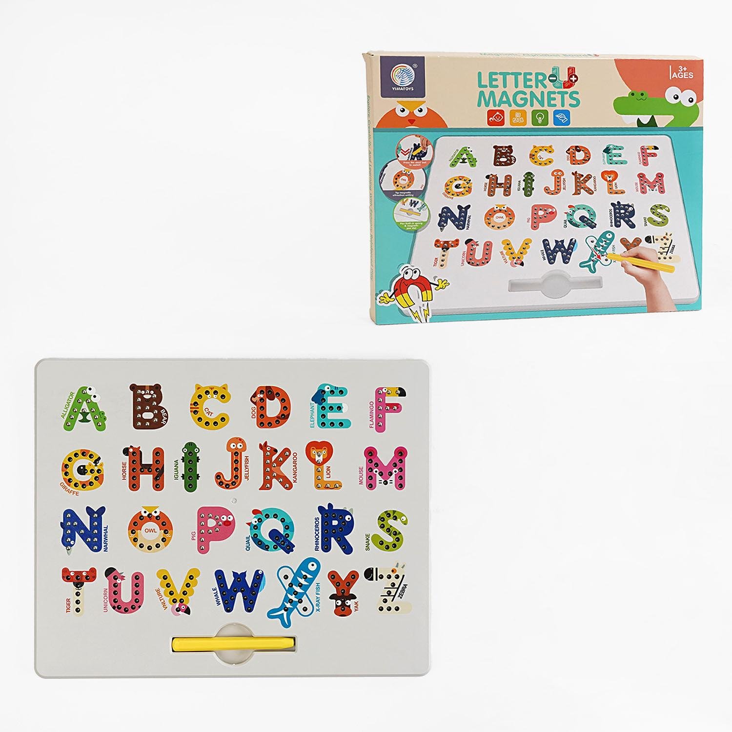 Детская мозаика магнитная YM 2021-1 36/3 Английский алфавит в коробке (24727842)