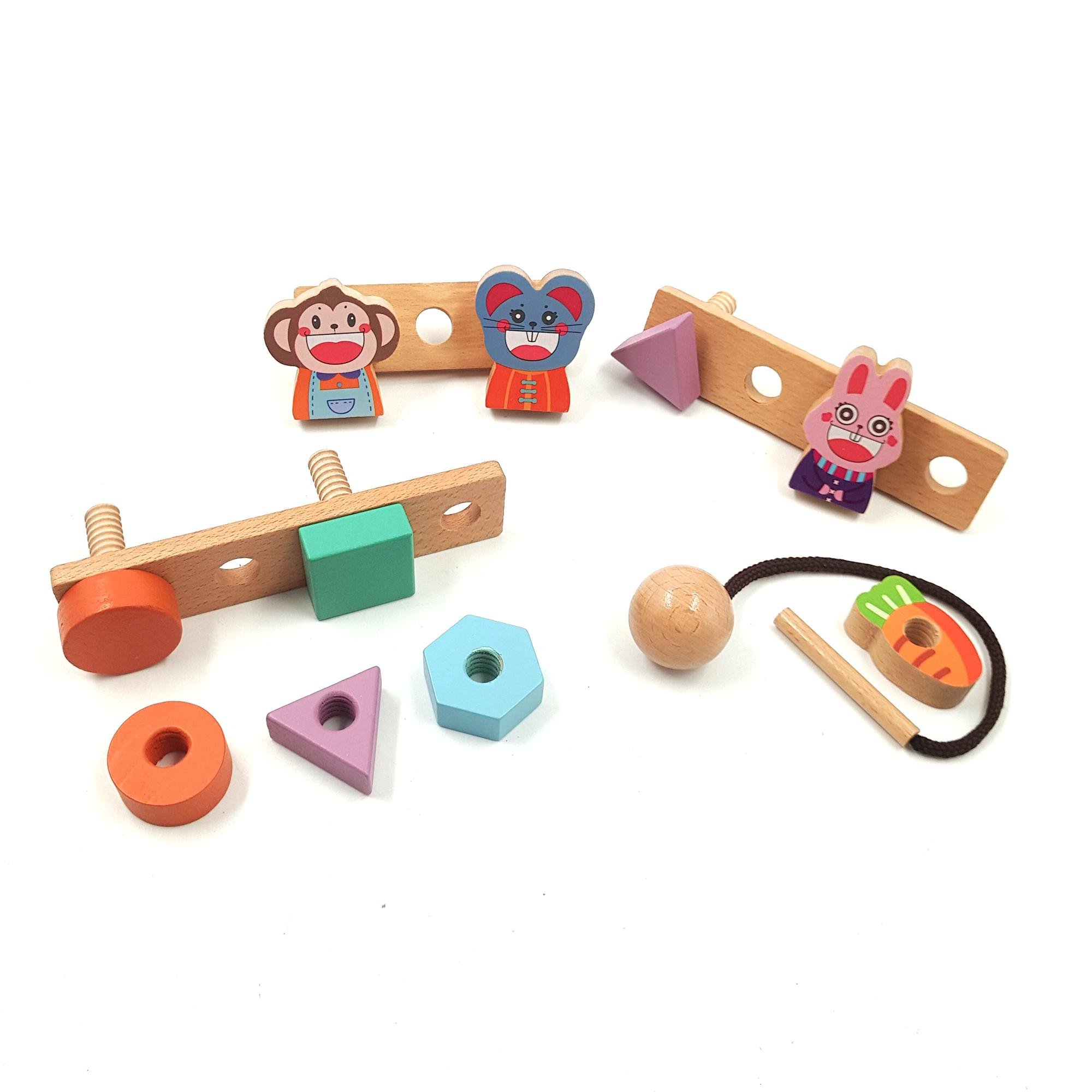 Сортер для детей Zebra Story Кто что ест? 20 элементов Разноцветный