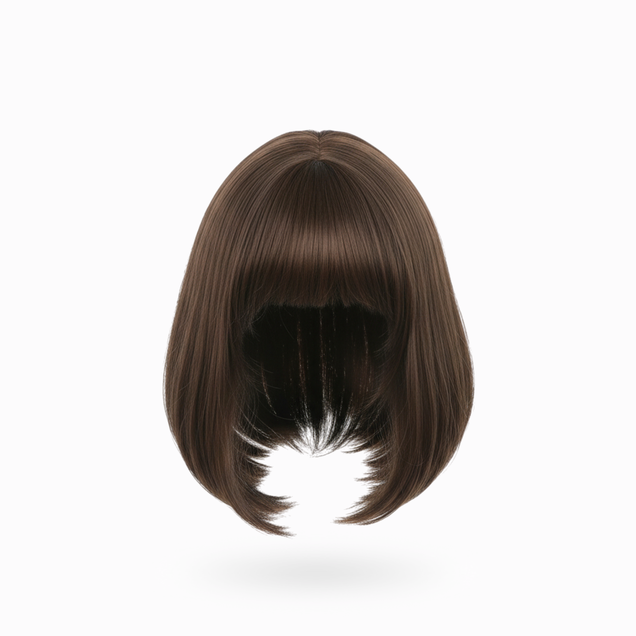 Женский парик Wigly каре с ровной челкой термостойкий 35 см Каштан темный (2793535672)